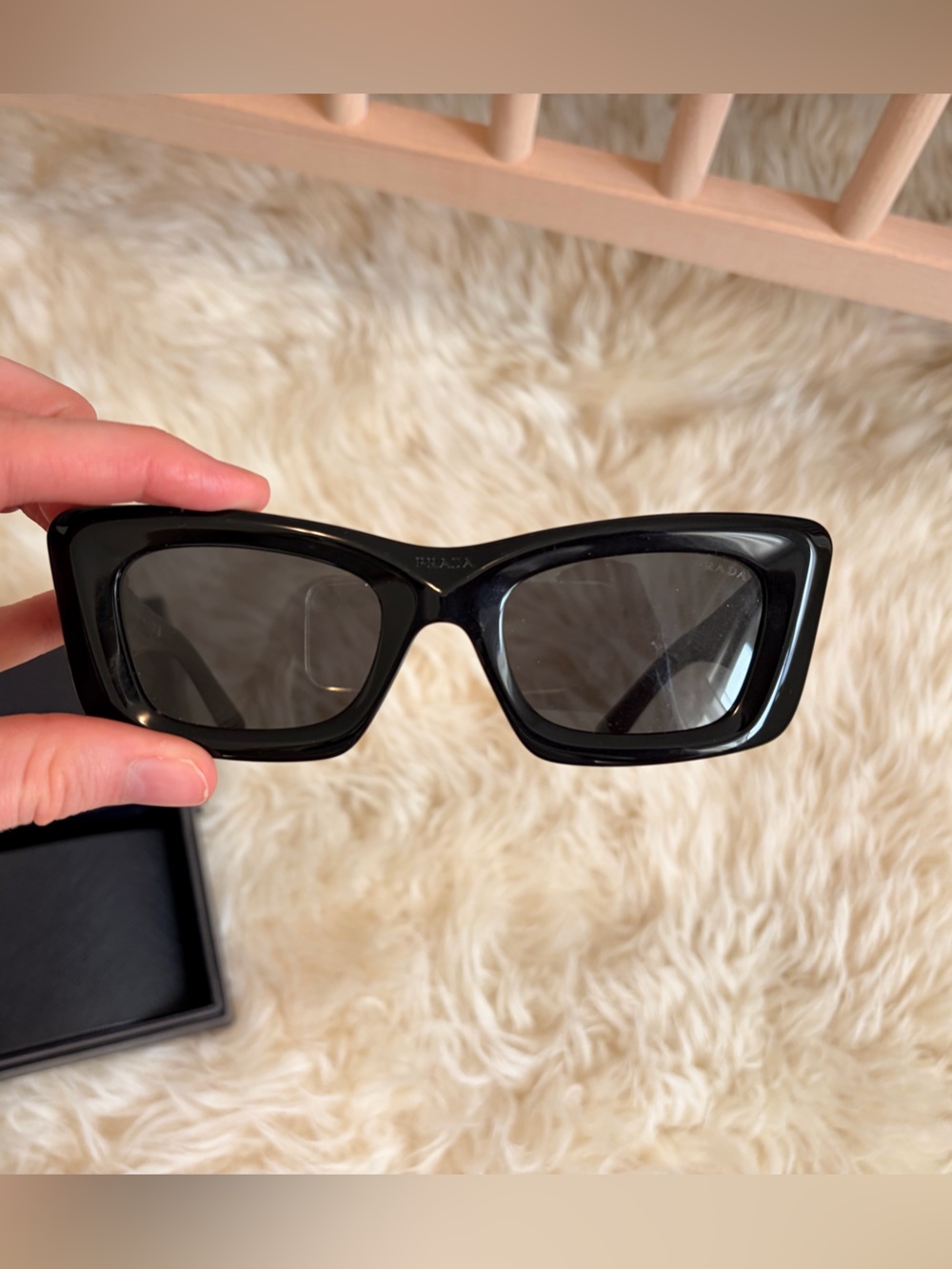 Prada Black Square Women's Sunglasses